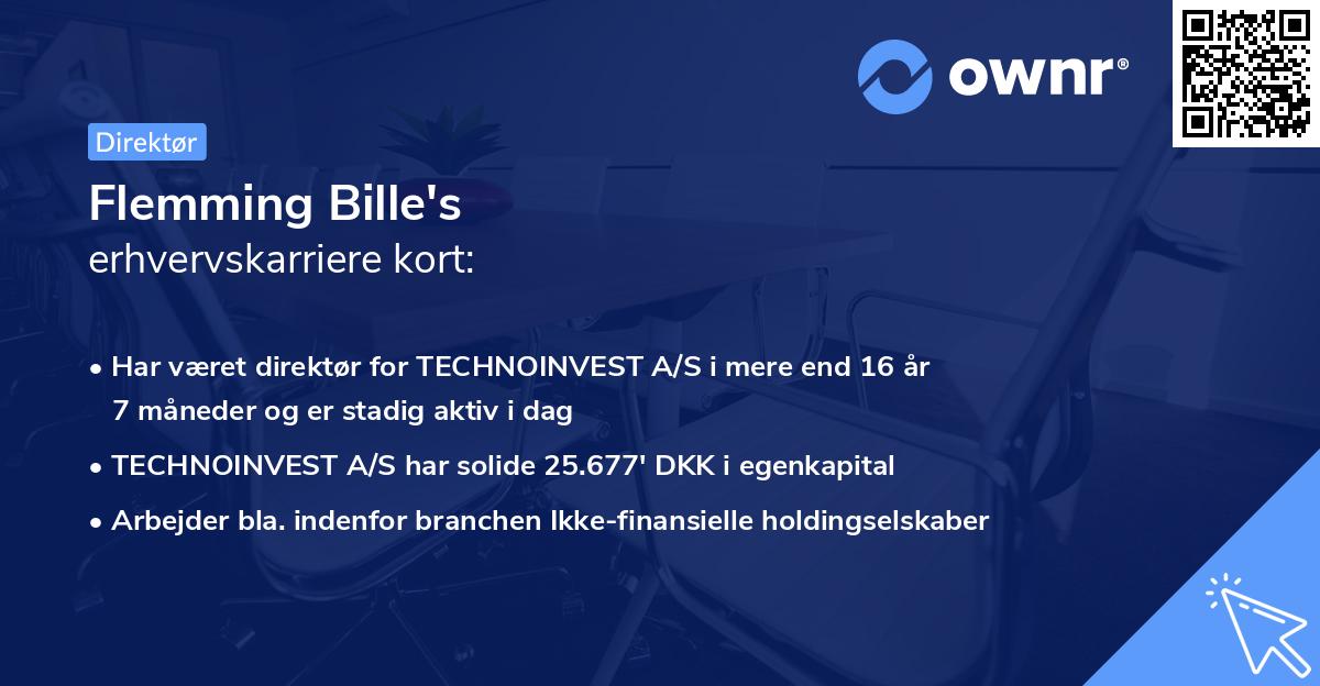 Flemming Bille's erhvervskarriere kort