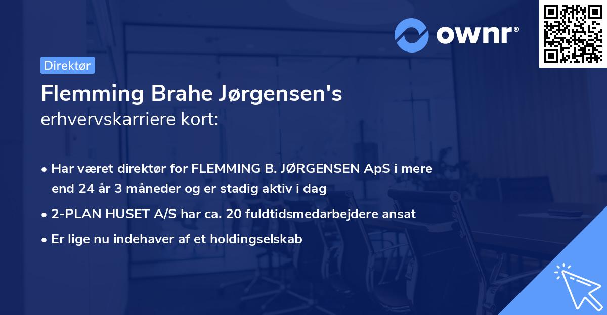 Flemming Brahe Jørgensen's erhvervskarriere kort