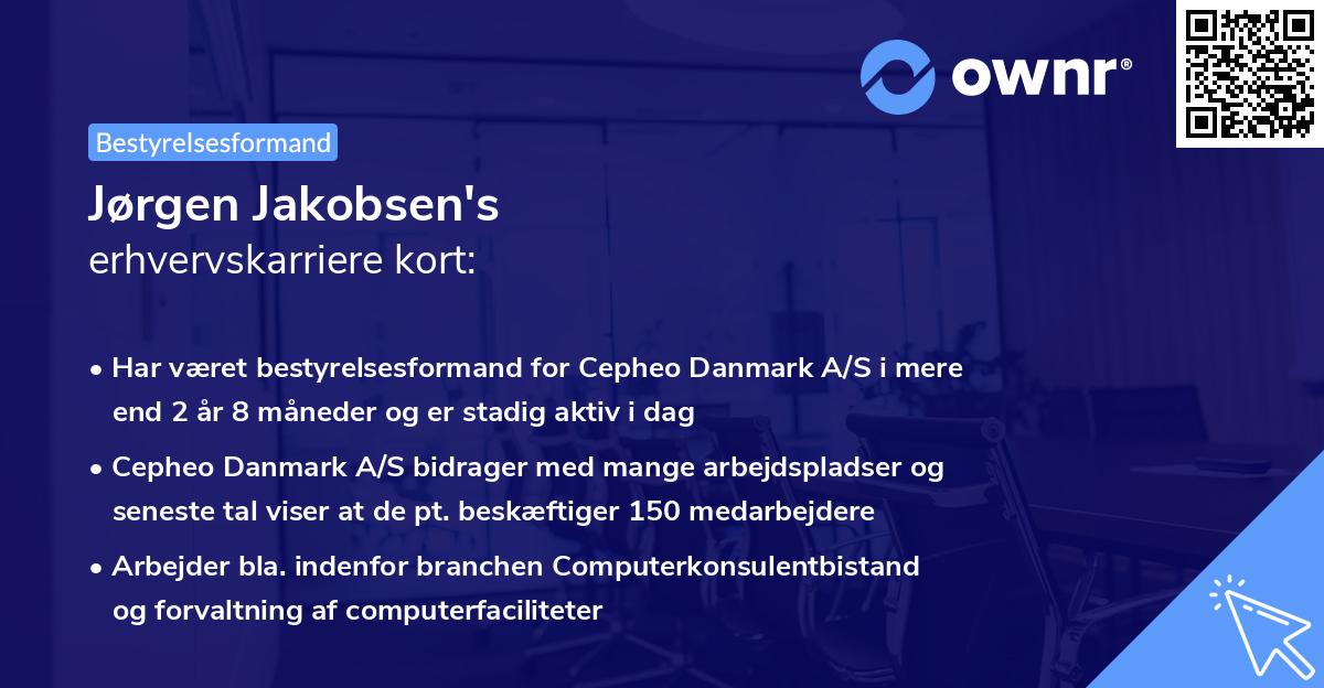 Jørgen Jakobsen's erhvervskarriere kort