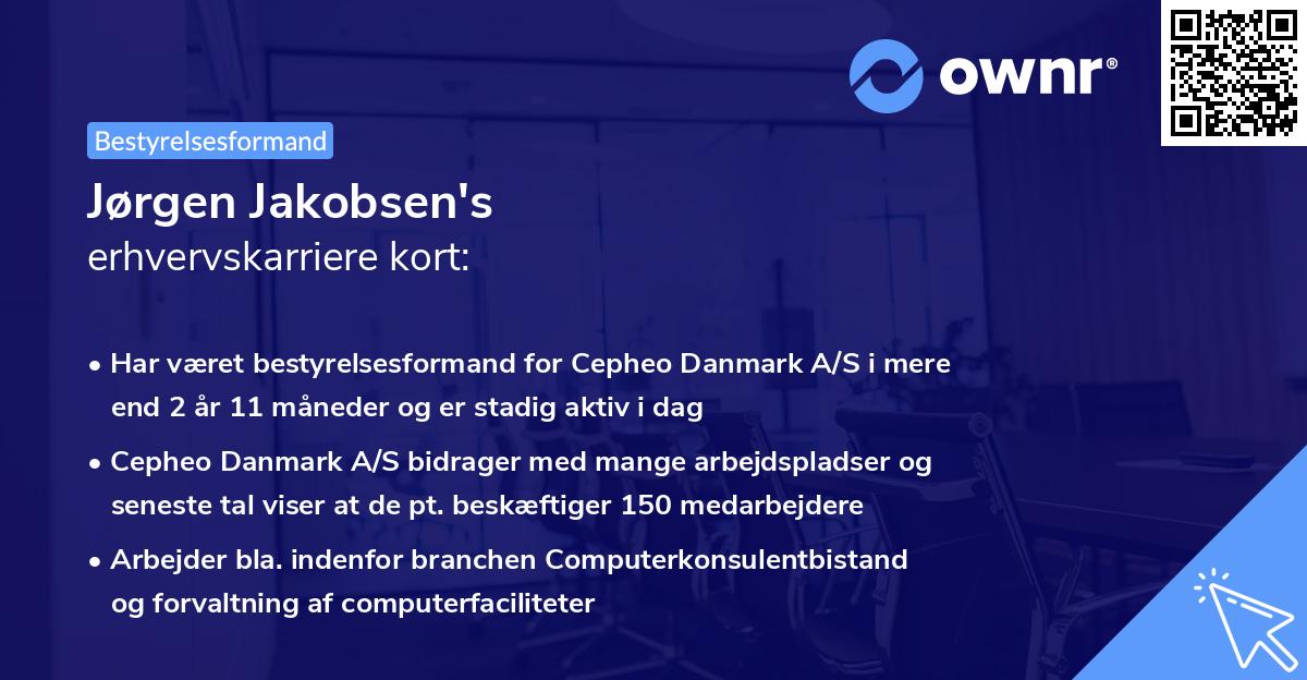 Jørgen Jakobsen's erhvervskarriere kort