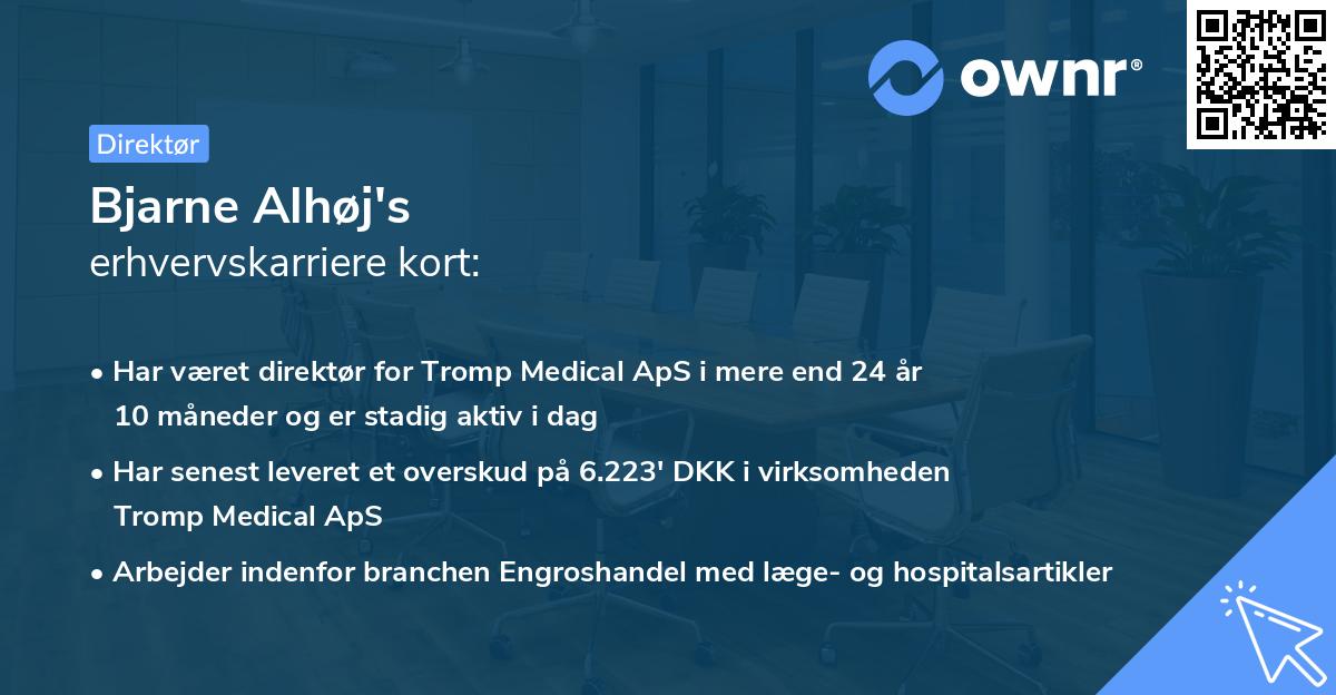 Bjarne Alhøj's erhvervskarriere kort