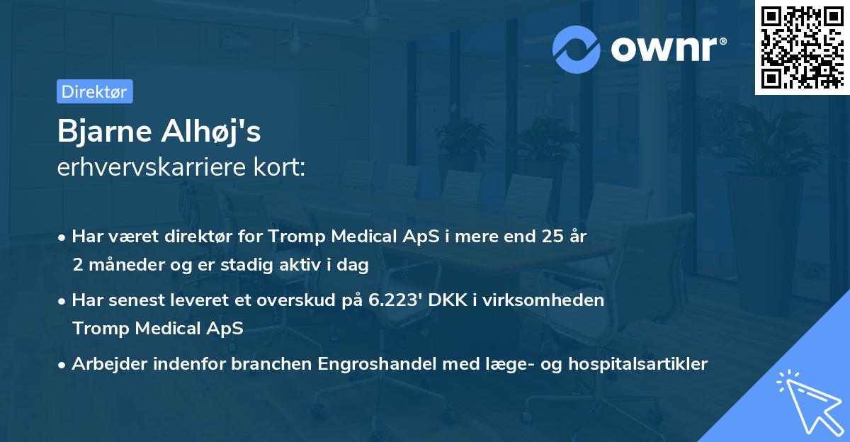 Bjarne Alhøj's erhvervskarriere kort