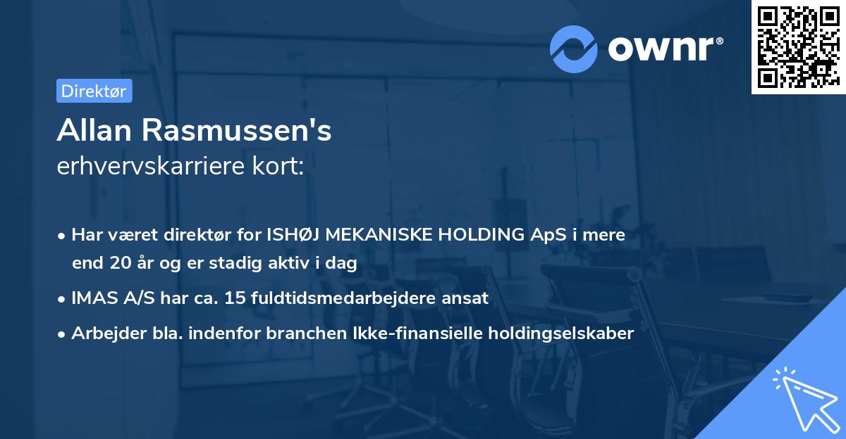 Allan Rasmussen's erhvervskarriere kort