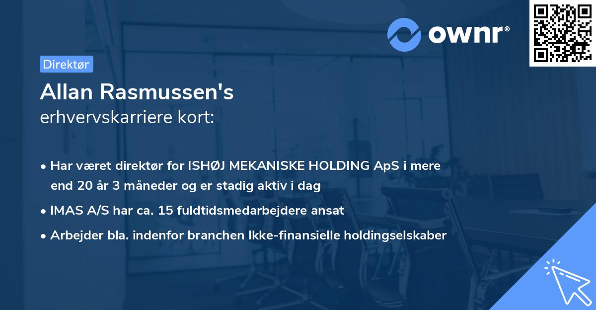 Allan Rasmussen's erhvervskarriere kort