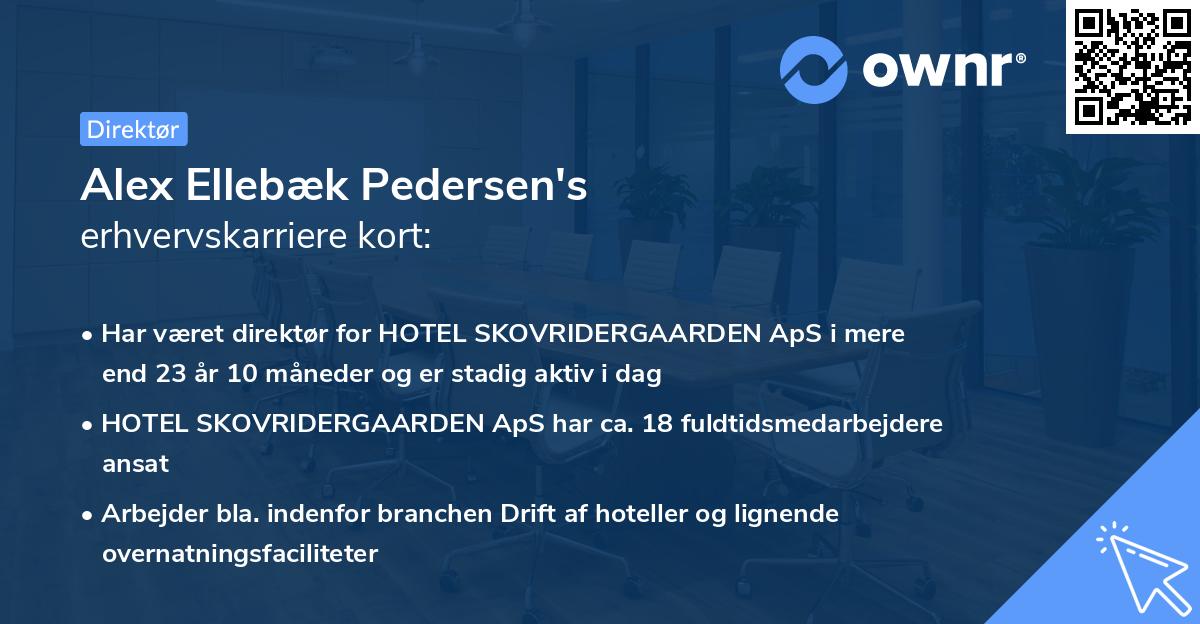 Alex Ellebæk Pedersen's erhvervskarriere kort