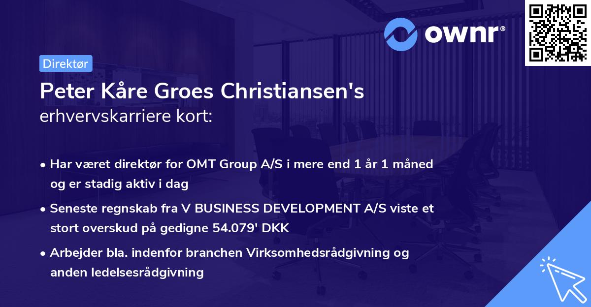 Peter Kåre Groes Christiansen's erhvervskarriere kort