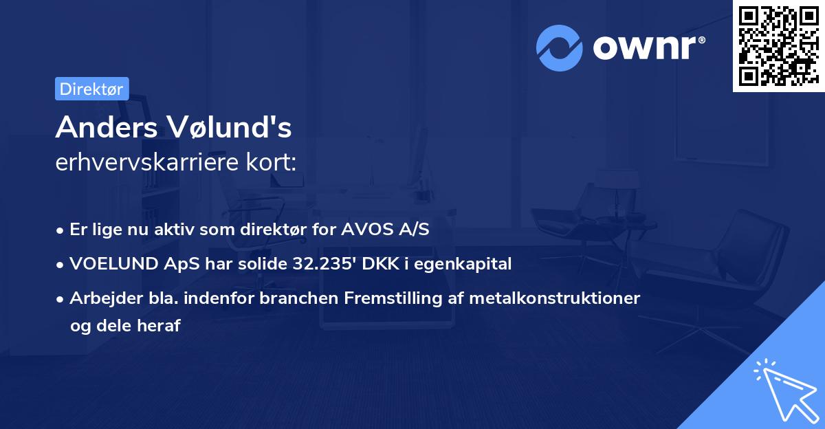 Anders Vølund's erhvervskarriere kort