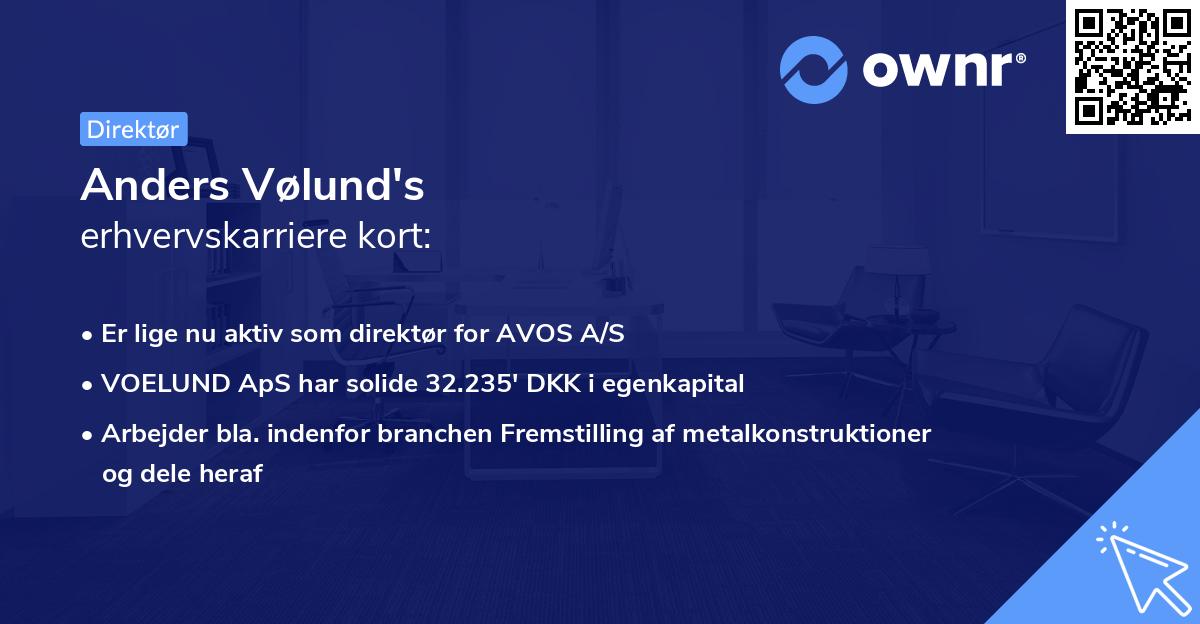 Anders Vølund's erhvervskarriere kort