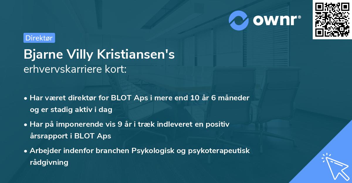 Bjarne Villy Kristiansen's erhvervskarriere kort