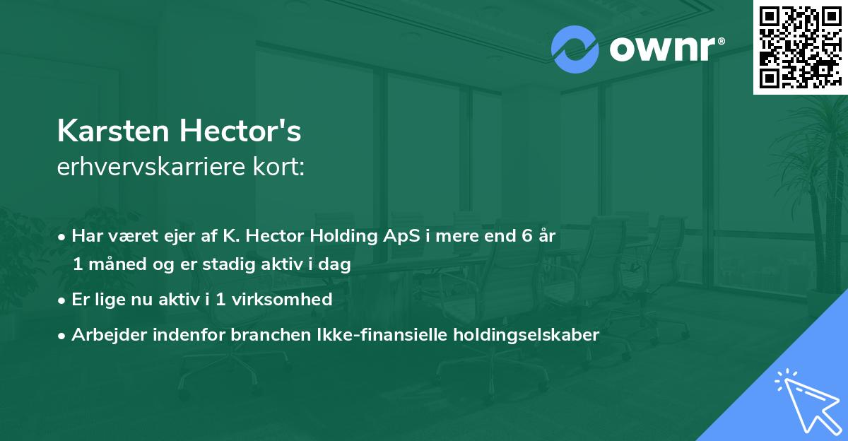 Karsten Hector's erhvervskarriere kort