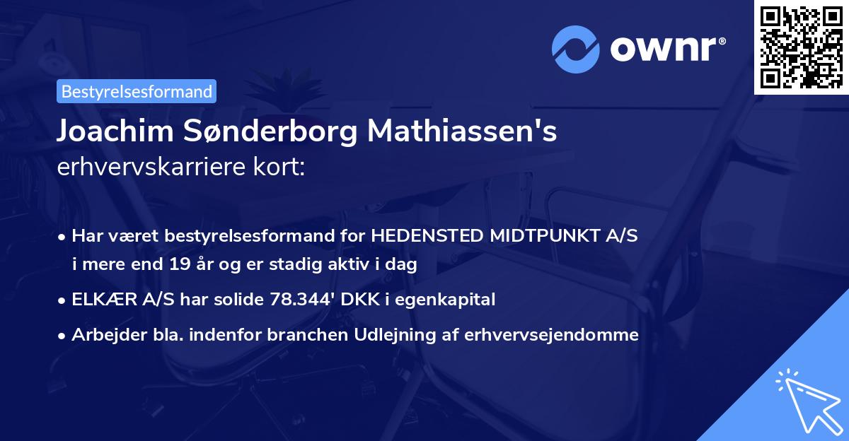 Joachim Sønderborg Mathiassen's erhvervskarriere kort