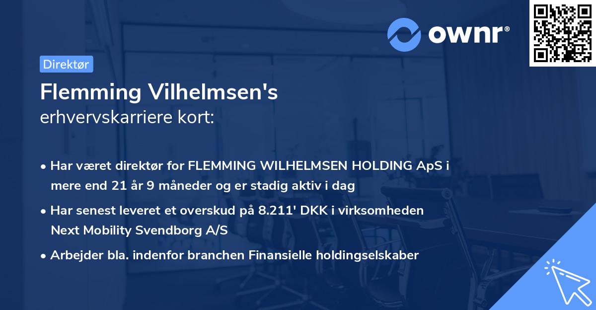 Flemming Vilhelmsen's erhvervskarriere kort