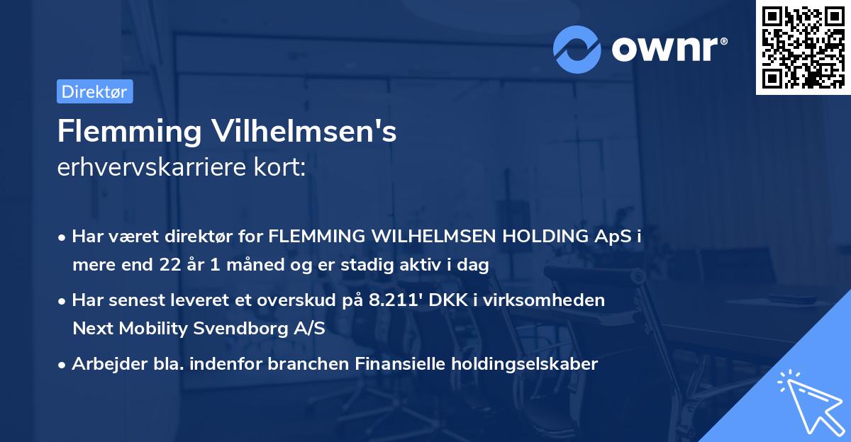Flemming Vilhelmsen's erhvervskarriere kort