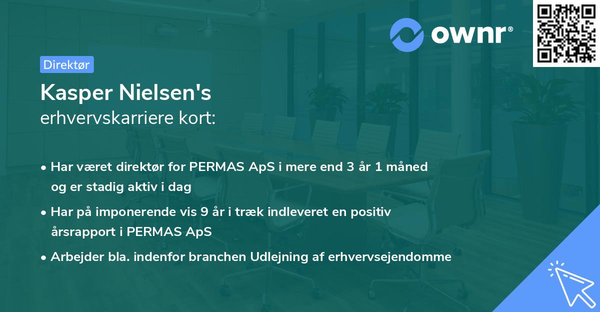 Kasper Nielsen's erhvervskarriere kort
