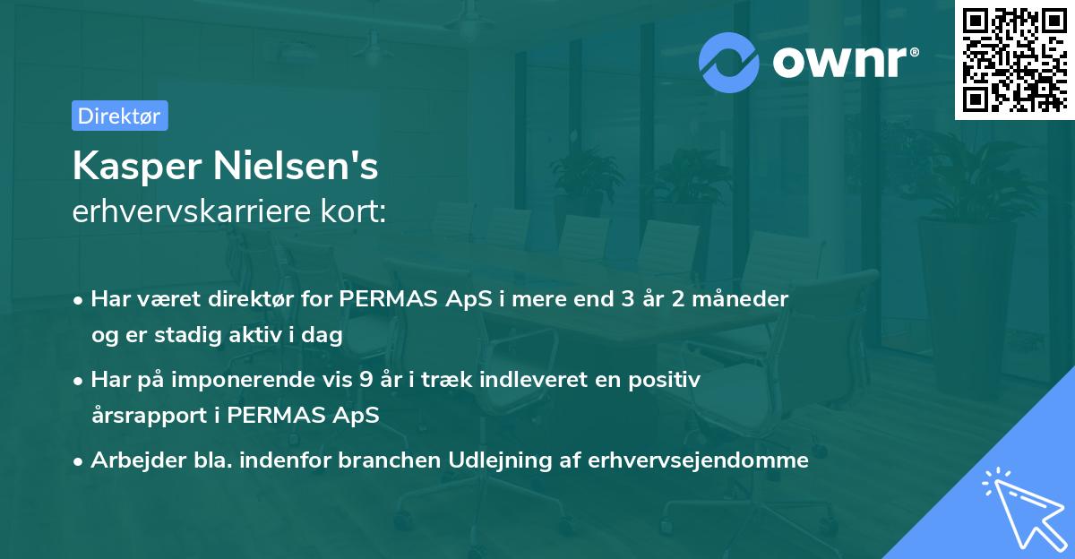 Kasper Nielsen's erhvervskarriere kort