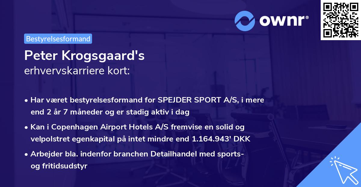 Peter Krogsgaard's erhvervskarriere kort