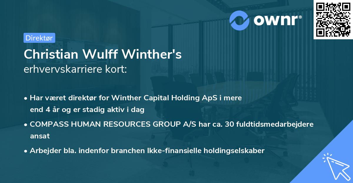 Christian Wulff Winther's erhvervskarriere kort