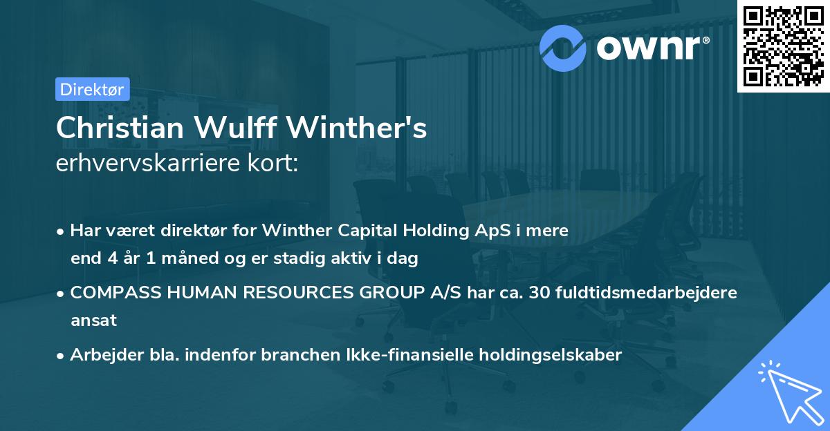 Christian Wulff Winther's erhvervskarriere kort