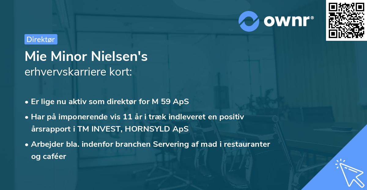 Mie Minor Nielsen's erhvervskarriere kort