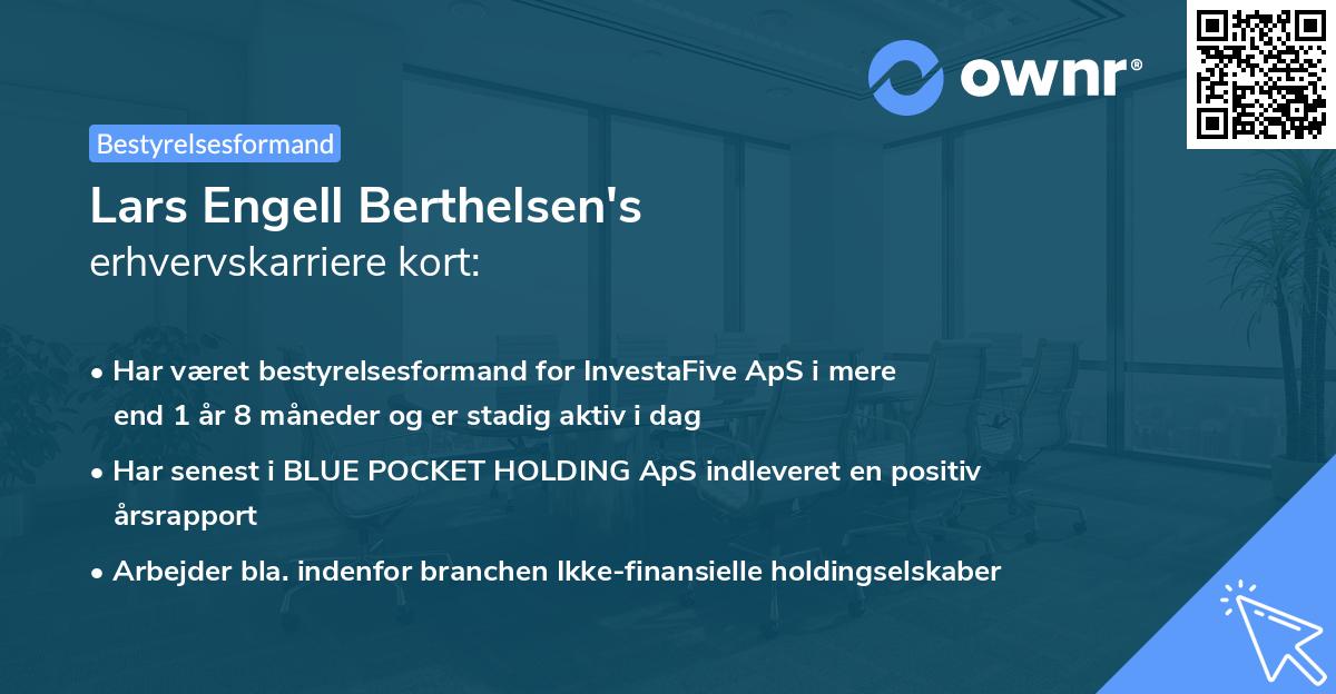 Lars Engell Berthelsen's erhvervskarriere kort