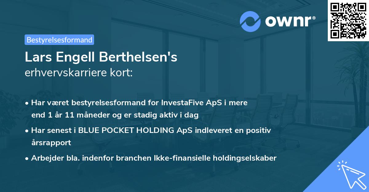 Lars Engell Berthelsen's erhvervskarriere kort