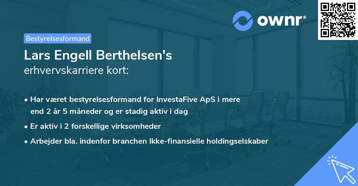 Lars Engell Berthelsen's erhvervskarriere kort