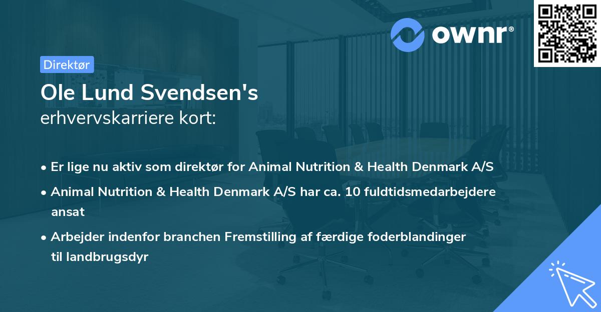 Ole Lund Svendsen's erhvervskarriere kort
