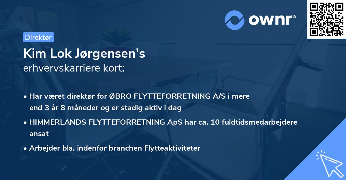 Kim Lok Jørgensen's erhvervskarriere kort