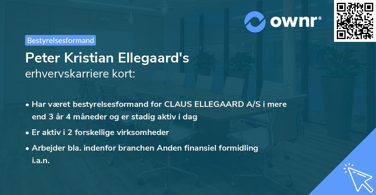 Peter Kristian Ellegaard's erhvervskarriere kort