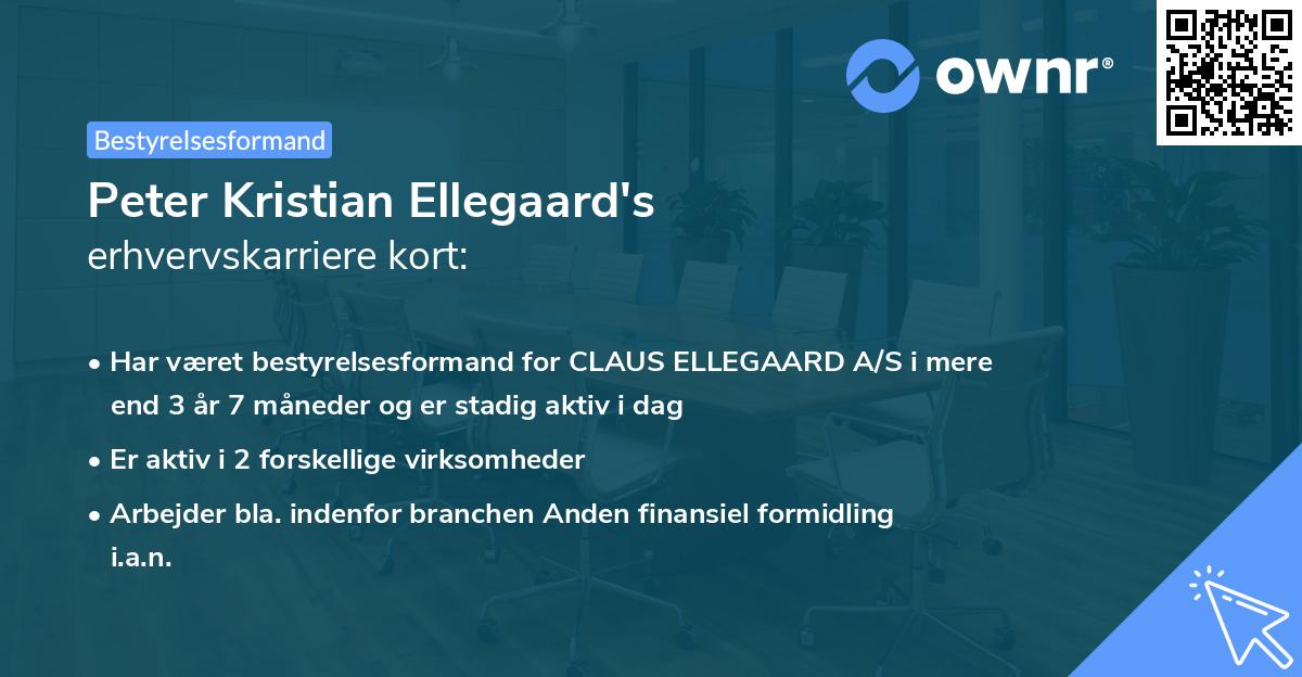 Peter Kristian Ellegaard's erhvervskarriere kort