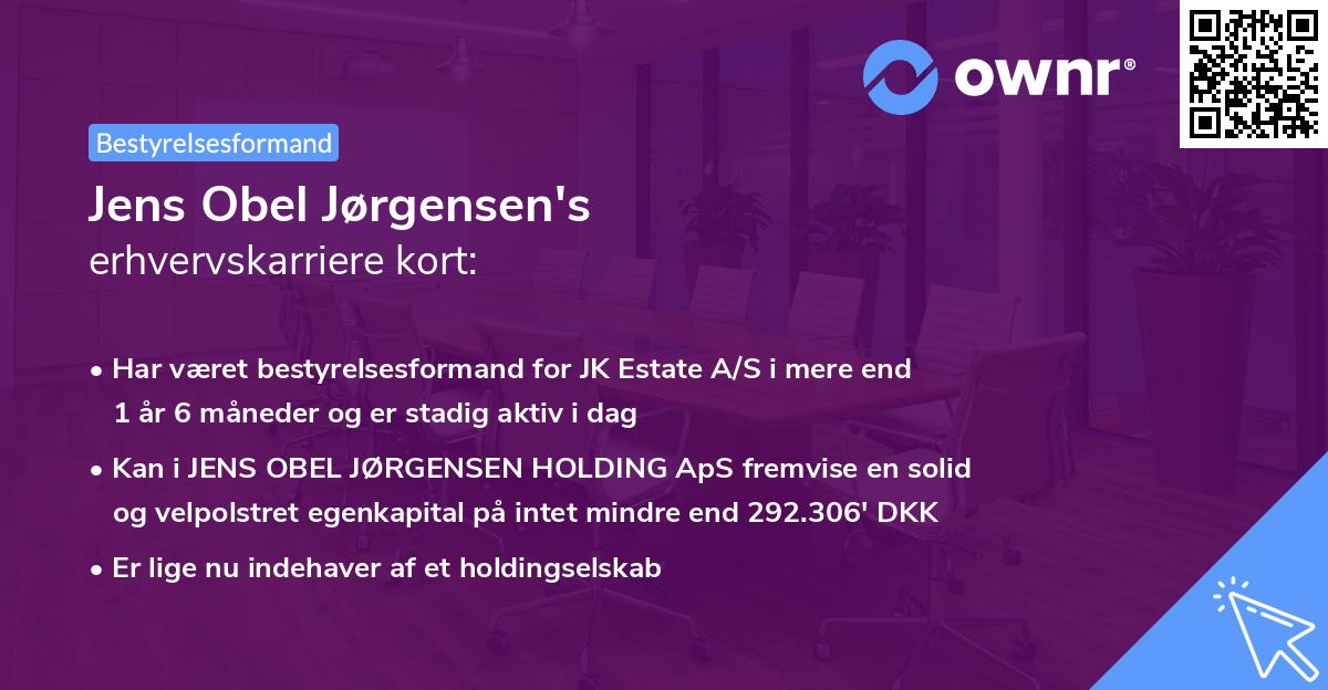 Jens Obel Jørgensen's erhvervskarriere kort