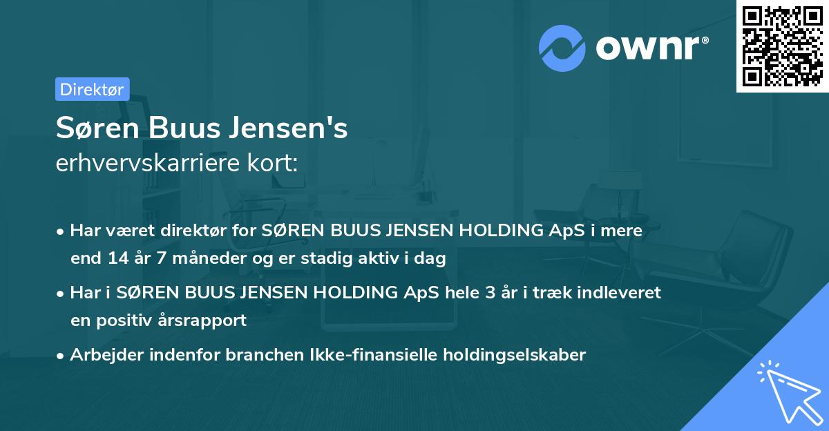 Søren Buus Jensen's erhvervskarriere kort