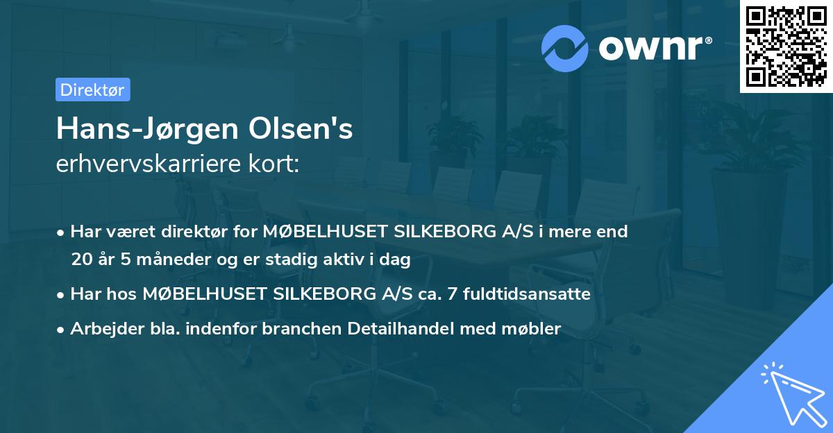 Hans-Jørgen Olsen's erhvervskarriere kort