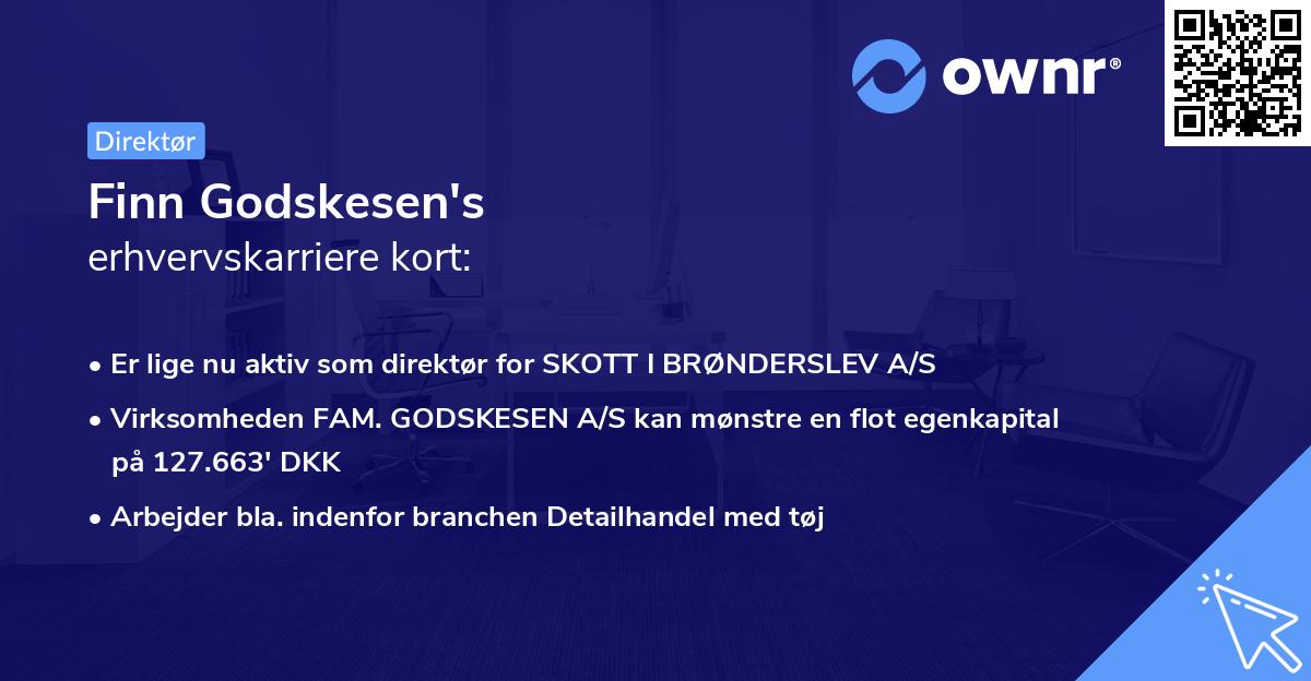 Finn Godskesen's erhvervskarriere kort