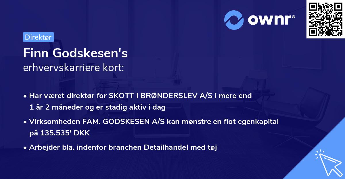 Finn Godskesen's erhvervskarriere kort