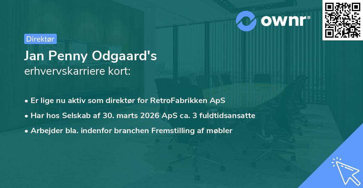 Jan Penny Odgaard's erhvervskarriere kort