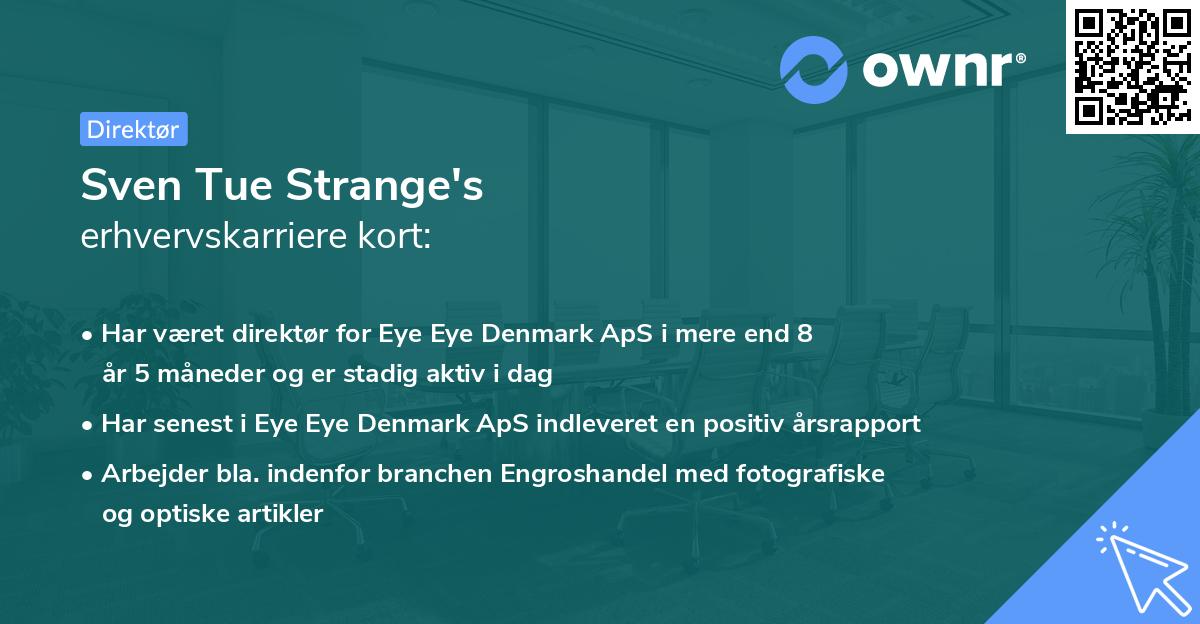 Sven Tue Strange's erhvervskarriere kort