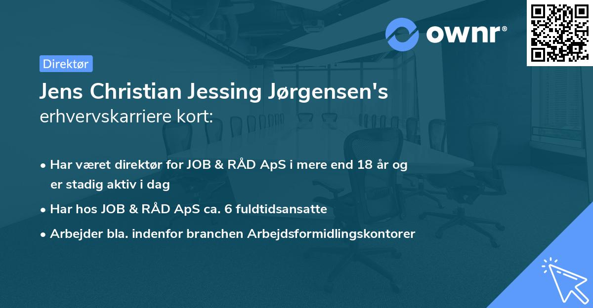 Jens Christian Jessing Jørgensen's erhvervskarriere kort