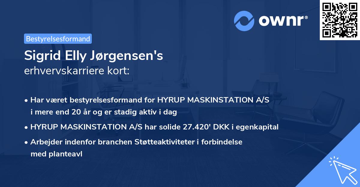 Sigrid Elly Jørgensen's erhvervskarriere kort