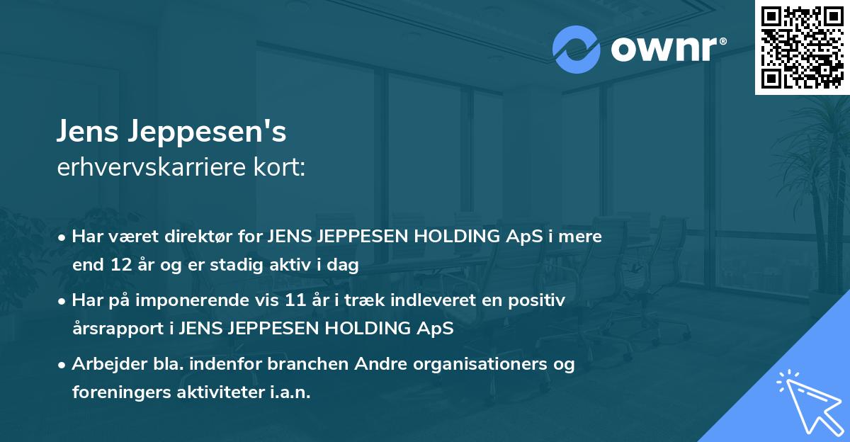 Jens Jeppesen's erhvervskarriere kort