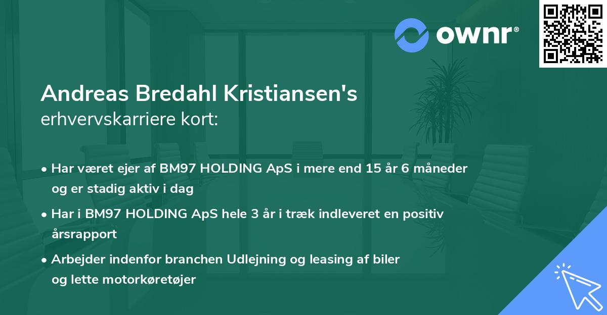 Andreas Bredahl Kristiansen's erhvervskarriere kort