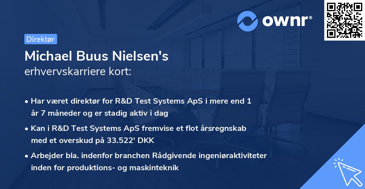 Michael Buus Nielsen's erhvervskarriere kort