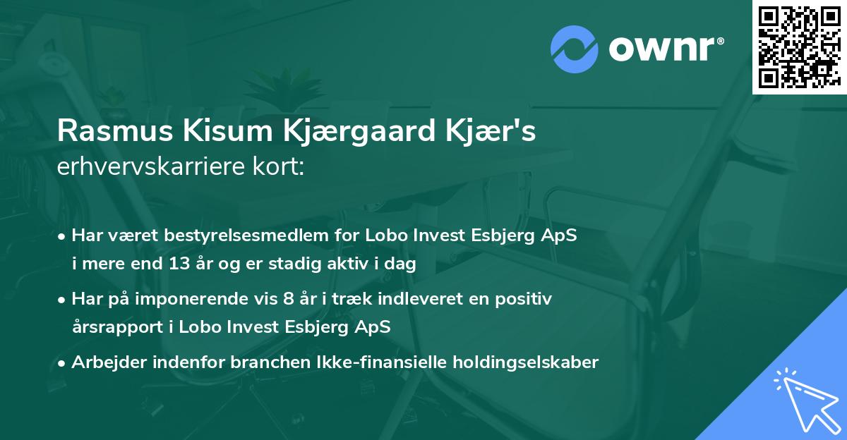 Rasmus Kisum Kjærgaard Kjær's erhvervskarriere kort