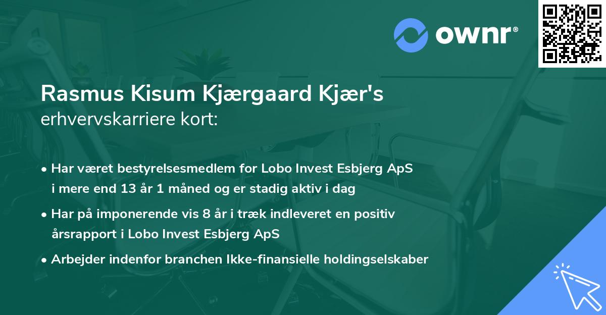Rasmus Kisum Kjærgaard Kjær's erhvervskarriere kort