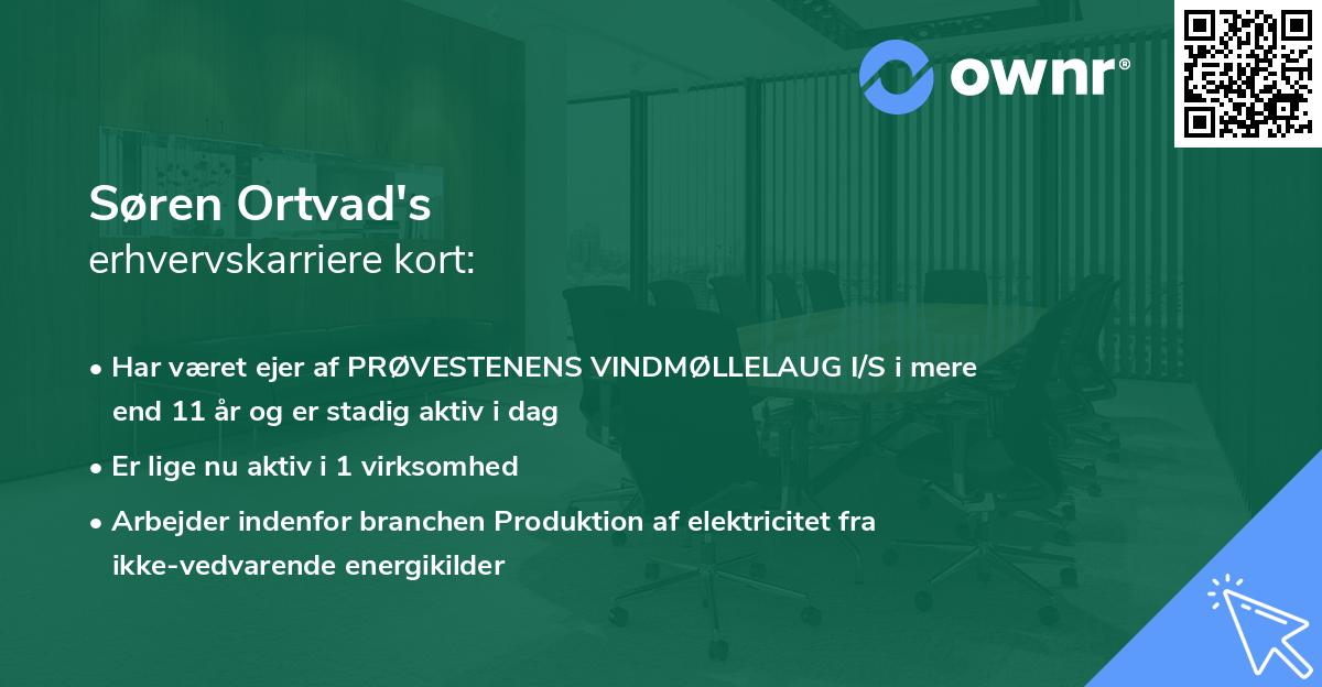 Søren Ortvad's erhvervskarriere kort