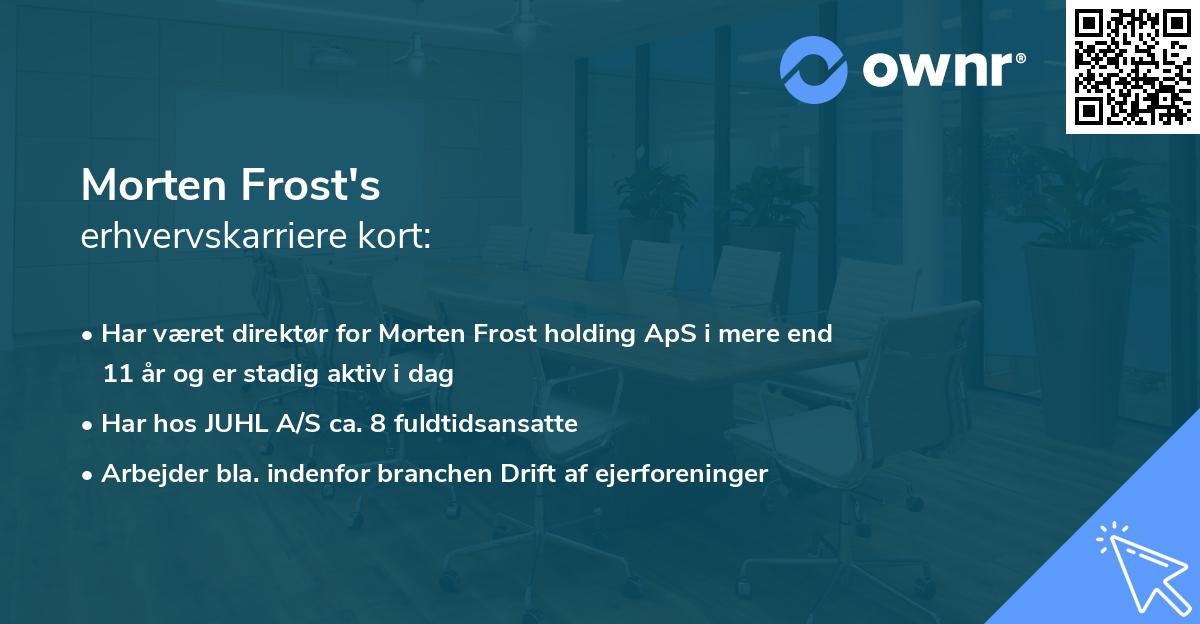 Morten Frost's erhvervskarriere kort