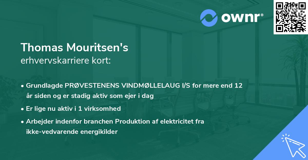 Thomas Mouritsen's erhvervskarriere kort