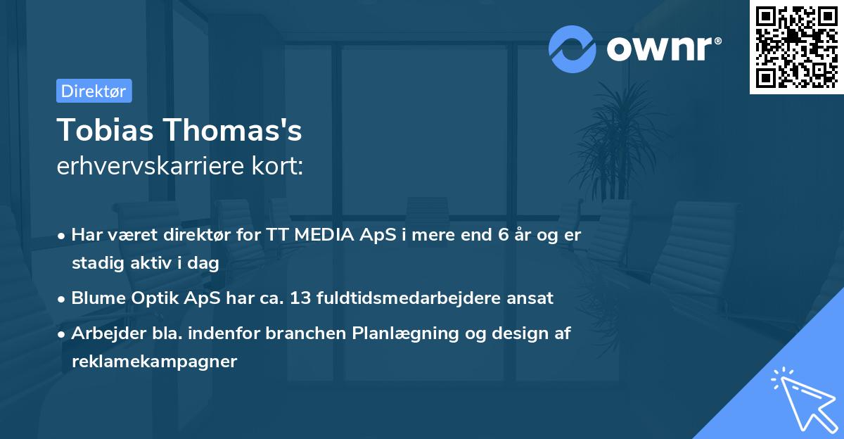 Tobias Thomas's erhvervskarriere kort