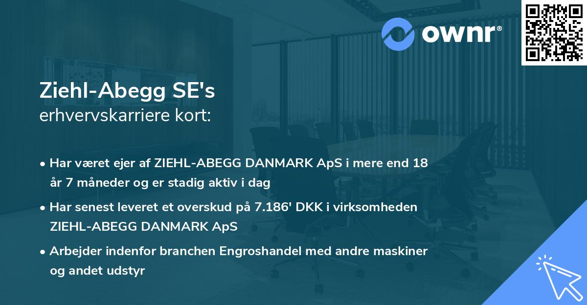 Ziehl-Abegg SE's erhvervskarriere kort
