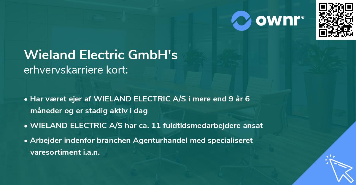 Wieland Electric GmbH's erhvervskarriere kort